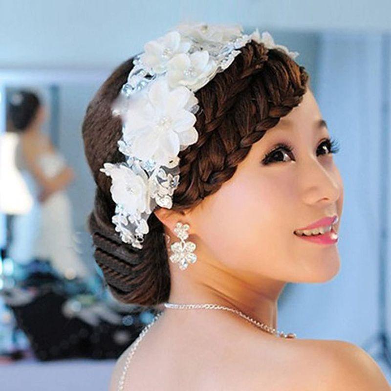 品質が Yzg 花嫁 ウェディング ヘッドドレス ドレス アクセサリー カチューシャ コサージュ 髪飾り 和装にも 結婚式 ティアラ ヘッドアクセサ Materialworldblog Com