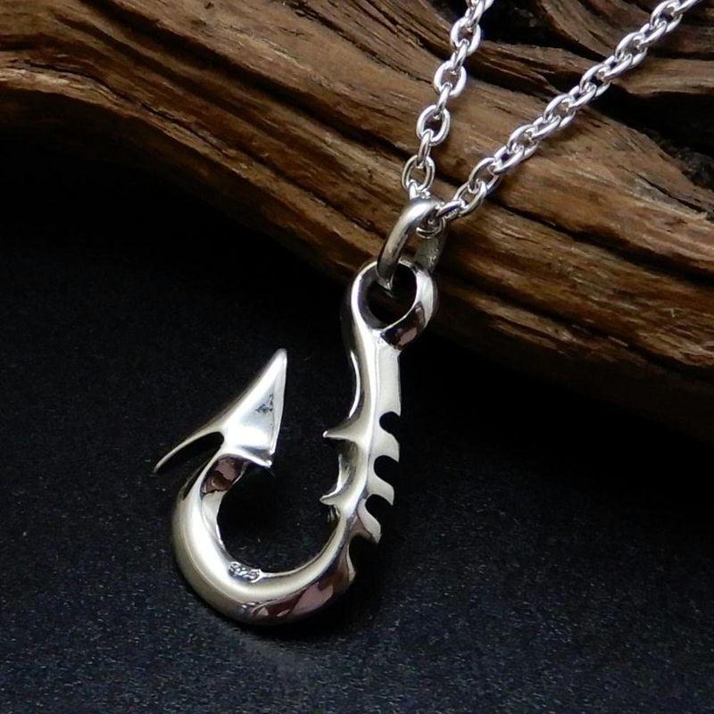 おしゃれ シルバー925 釣り針ネックレス フィッシュフック ネックレス メンズ シルバー シルバーペンダント ハワイアンジュエリー シルバーネックレ Cisama Sc Gov Br