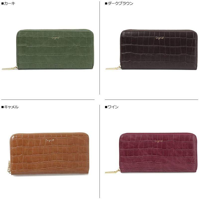 新しい Ungrid アングリッド ワイン 14 Ung 長財布 財布 Wallet Long Round Croco 長財布 Reflect Com Pl