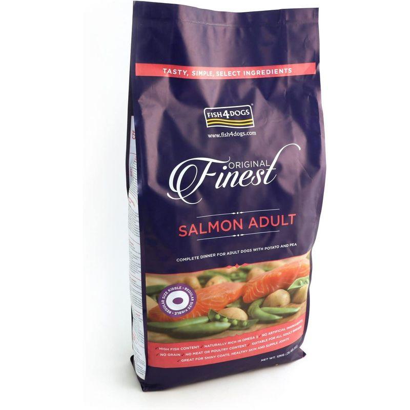 フィッシュ4ドッグ ドッグフード ファイネスト 大粒 サーモン 12キログラム (x 1) ドッグフード ファイネスト 大粒 サーモン 12キログラム