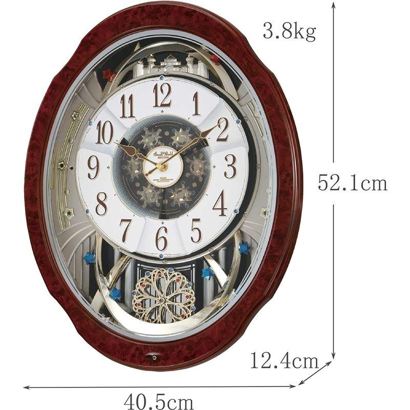 100%正規品 リズム 電波時計 掛け時計 18曲メロディ 木目仕上げ