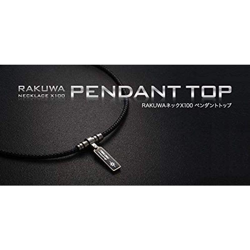 phiten(ファイテン) ネックレス RAKUWAネックX100 ペンダントトップ ブラック 42cm ブラック 42cm ファイテン ネックレス RAKUWAネックX100 ペンダントトップ サイズ 紐部 ステンレス