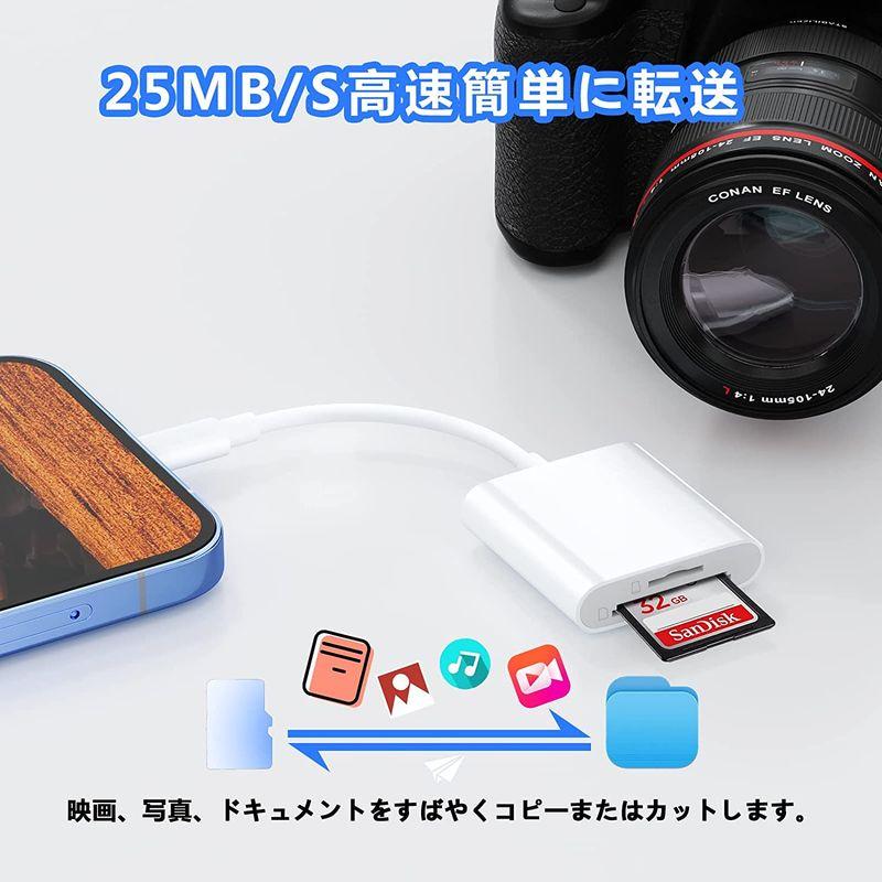 95%OFF!】 2023新版Apple MFi認証品iPhone SDカードリーダー 2in1 TF