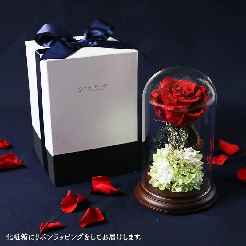 Makefuture プリンセスフルール プリザーブドフラワー ガラスドーム バラ 美女と野獣 プロポーズ ブライトレッド プリンセスフルール ブライトレッド プリザーブドフラワー ガラスドーム バラ 美女と野獣 プロポーズ サイズ