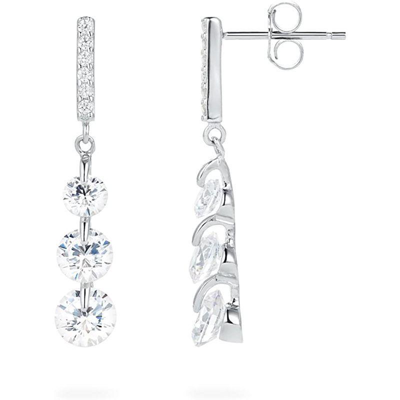 Gift from New York ピアス レディース プラチナ 加工 揺れるピアス 3連 ロングピアス シルバー925 金属アレルギー対 from New York ピアス レディース プラチナ 加工 揺れるピアス 3連 ロングピアス シルバー925 金属アレルギー対