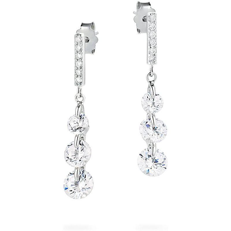 Gift from New York ピアス レディース プラチナ 加工 揺れるピアス 3連 ロングピアス シルバー925 金属アレルギー対 from New York ピアス レディース プラチナ 加工 揺れるピアス 3連 ロングピアス シルバー925 金属アレルギー対