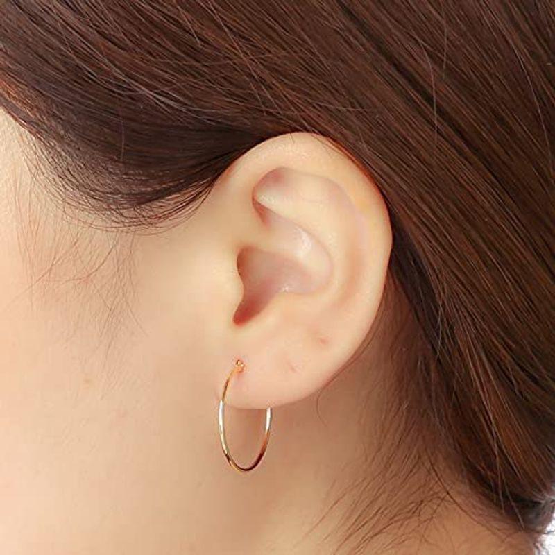 エステール ESTELLE K18 イエローゴールド フープピアス(L) 0202-1788-0011-0000 ESTELLE K18 イエローゴールド フープピアス
