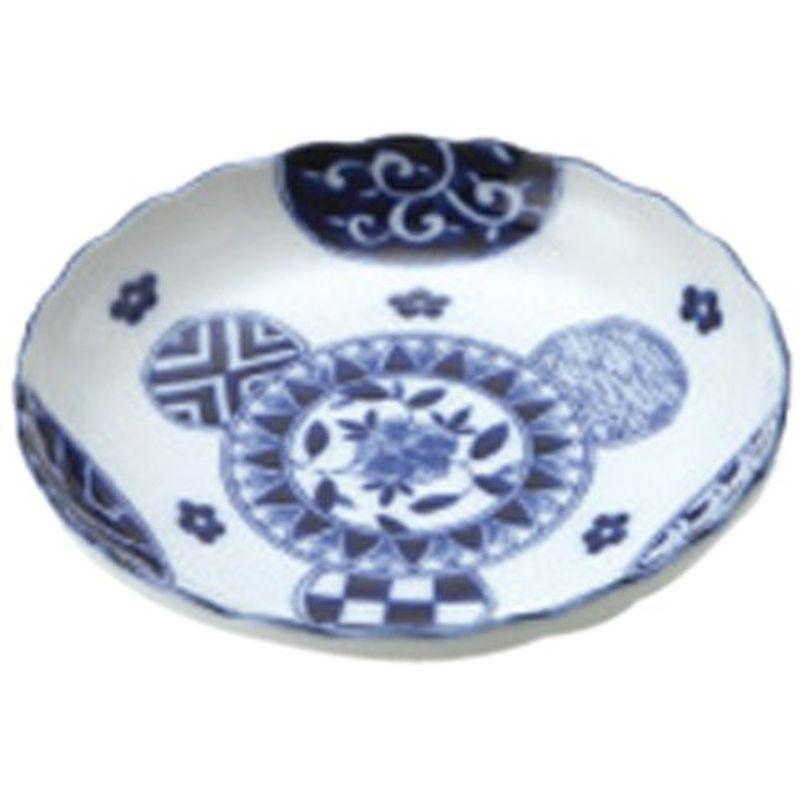 【希少！！】 藍丸紋 菊形16.3cm皿 AM-IM002 皿