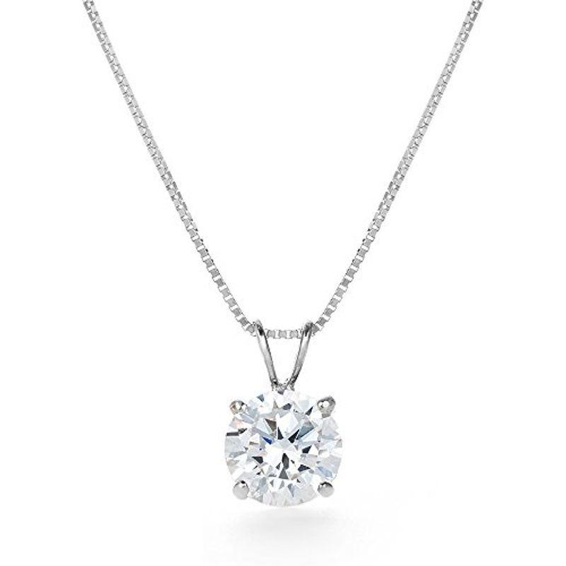 Gift from New York ネックレス レディース 1.25ct 14金 K14 ホワイトゴールド 一粒ネックレス 金属アレルギー