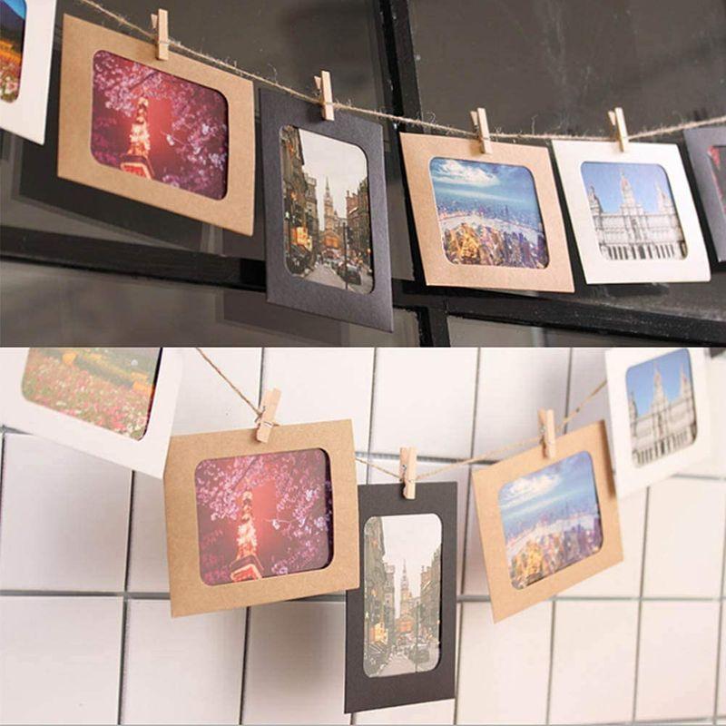 史上最も激安 16種類 写真ガーランド 写真立て 写真整理 ピクチャーフレーム カラフル ペーパーフォトフレーム 写真フレーム 写真飾り 壁掛け クリップ 写真立て フォトフレーム Www We Job Com