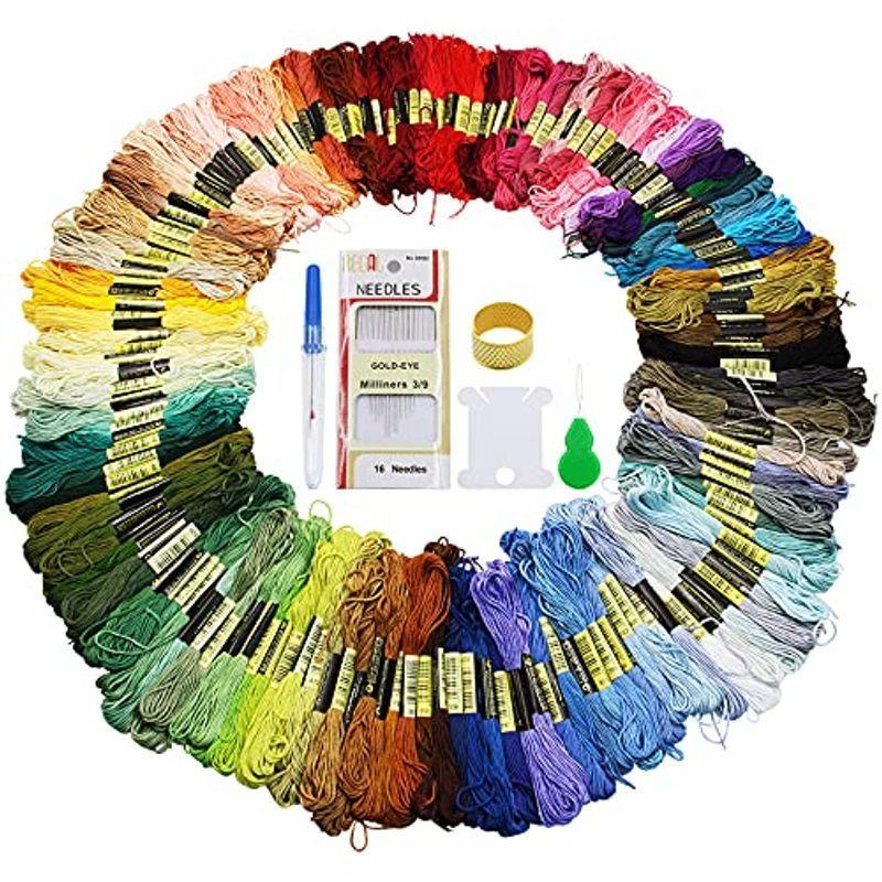 刺?フロスRuicooレインボーカラー150かせ/パッククロスステッチスレッドフレンドシップブレスレットストリングステッチハンドニードルフ