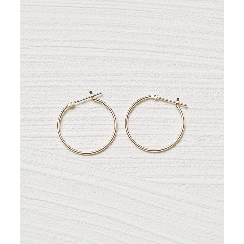 L&Co (エルアンドコー) ペーパーボックス付ユニセックス K18 イエローゴールド 18金 地金 フープ ピアス 1mm幅 1mm×直径 エルアンドコー ペーパーボックス付ユニセックス K18 イエローゴールド 18金 地金 フープ ピアス 1mm幅 1mm×直径