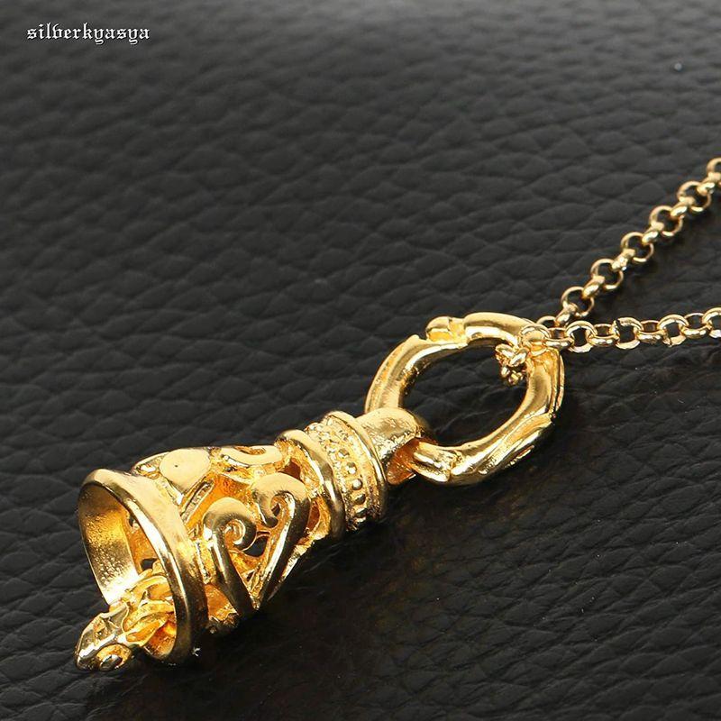 22K 金 クレーンベル ネックレス ゴールド 22k gp 輝き 唐草模様