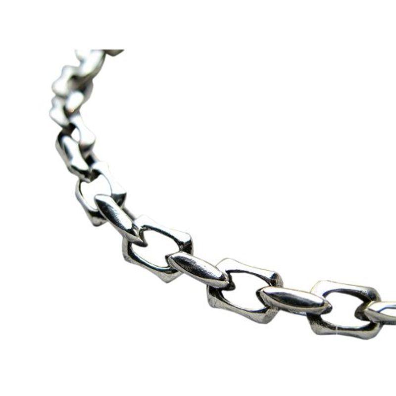 シルバーワン ma サイズ調整可 6mm 50cm極太アンカーカット シルバー925ネックレス チェーン メンズ