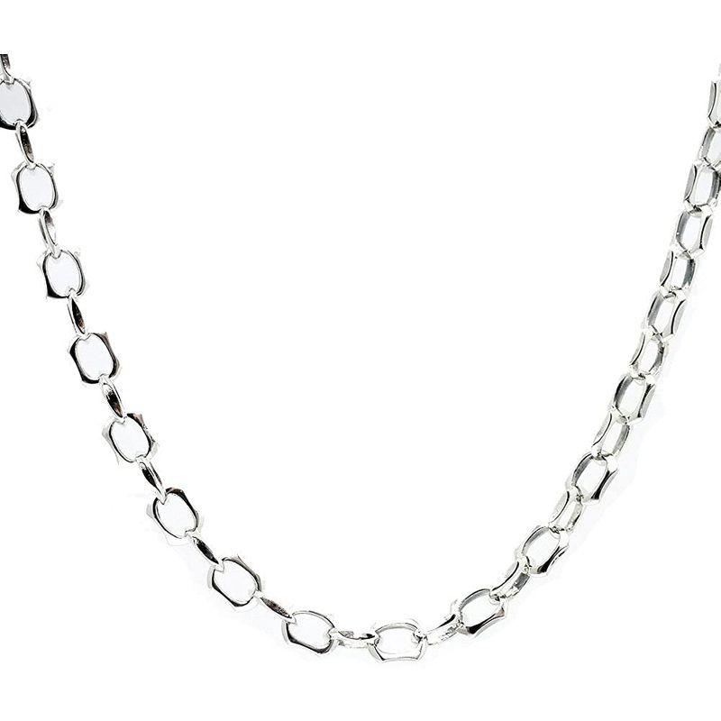 シルバーワン ma サイズ調整可 6mm 50cm極太アンカーカット シルバー925ネックレス チェーン メンズ ma サイズ調整可 6mm 50cm極太アンカーカット シルバー925ネックレス チェーン メンズ