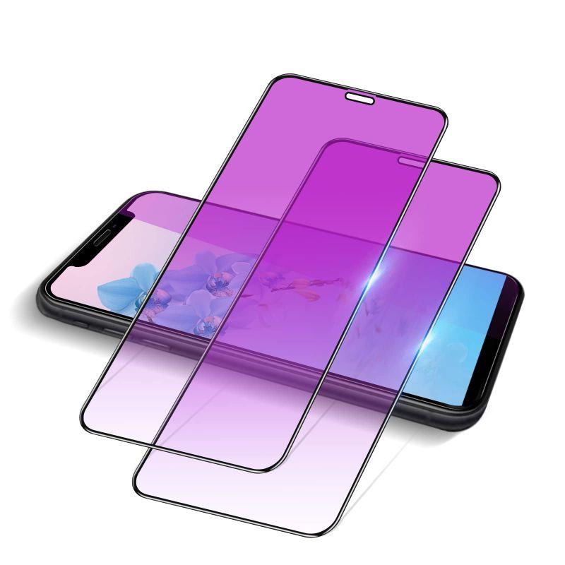 iphoneX/XS/11Pro ガラスフィルム ブルーライトカット アイフォン11プロ 全面保護フィルム 10/10s/11プロ 強化ガラ