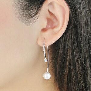 K18 0.48ct レーザーホール ダイヤモンド フック ピアス