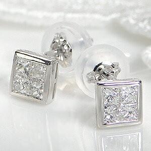 pt900 プラチナ ピアス ダイヤモンド ダイヤ 0.26ct プリンセス pt900 プラチナ ピアス ダイヤモンド ダイヤ 0.26ct プリンセス