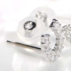 K18 WG ゴールド ピアス ダイヤモンド ダイヤ 0.3ct スタッドピアス 