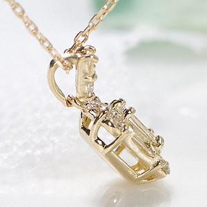 ダイヤモンド ネックレス バケットカット 18k 18金 0.2ct 長方形 