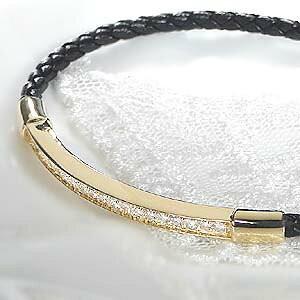 ダイヤモンド ブレスレット 0.38ct ダイヤ 合成皮革 ブレス 18k ダイヤモンド ブレスレット 0.38ct ダイヤ 合成皮革 ブレス 18k