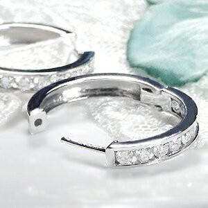 ホワイトゴールド K18WG ダイヤモンド 1.00ct レール留め フープ ピアス ダイヤ 18金 k18 １カラット １カラット ダイア レディース ギフト プレゼント AL-0284 ホワイトゴールド K18WG ダイヤモンド 1.00ct レール留め フープ ピアス ダイヤ 18金 k18 １カラット １カラット ダイア レディース ギフト プレゼント AL-0284