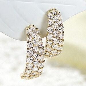 Pt900 K18YG 1.0ct ダイヤモンド パヴェ ピアス ダイヤ 18金 k18 Pt900 K18YG 1.0ct ダイヤモンド パヴェ ピアス ダイヤ 18金 k18