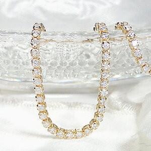 Pt900 K18YG 1.20ct ダイヤモンド テニス ブレスレット ダイヤ 