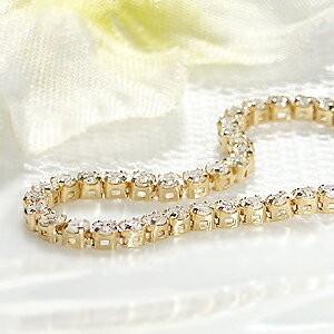 Pt900 K18YG 1.20ct ダイヤモンド テニス ブレスレット ダイヤ 