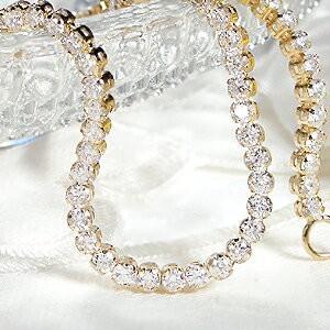 Pt900 K18YG 2.00ct ダイヤモンド テニス ブレスレット ダイヤ 