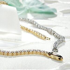 Pt900 K18YG 3.00ct ダイヤモンド テニス ブレスレット ダイヤ Pt900 K18YG 3.00ct ダイヤモンド テニス ブレスレット ダイヤ