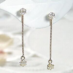 K18YG 0.28ct 2WAY ダイヤモンド ピアス 揺れる ダイヤ ゴールド K18YG 0.28ct 2WAY ダイヤモンド ピアス 揺れる ダイヤ ゴールド