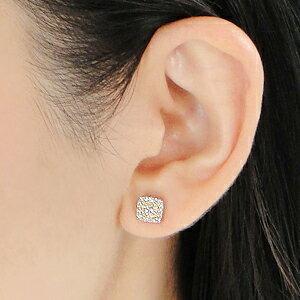 K18WG K18YG 0.34ct ダイヤモンド ピアス18金 ゴールド ダイヤ  