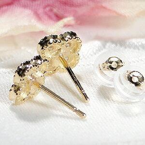 k18金ピアス 天然ダイヤモンド合計0.16ct