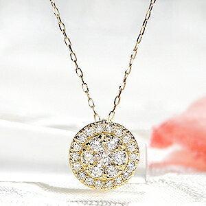 K18YG 0.30ct ダイヤモンド ネックレス ダイヤ ペンダント 18金 k18 