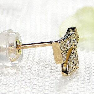 K18YG 0.10ct 7 ダイヤモンド ピアス 片耳 ダイヤ 18金 18k K18YG 0.10ct 7 ダイヤモンド ピアス 片耳 ダイヤ 18金 18k