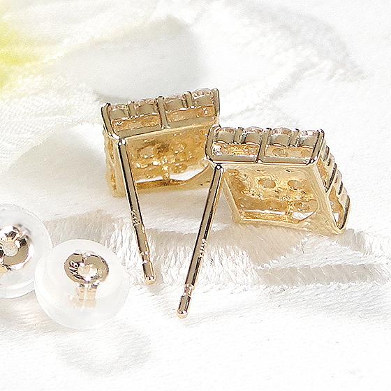 ダイヤモンドパヴェピアス 18K 0.6カラット