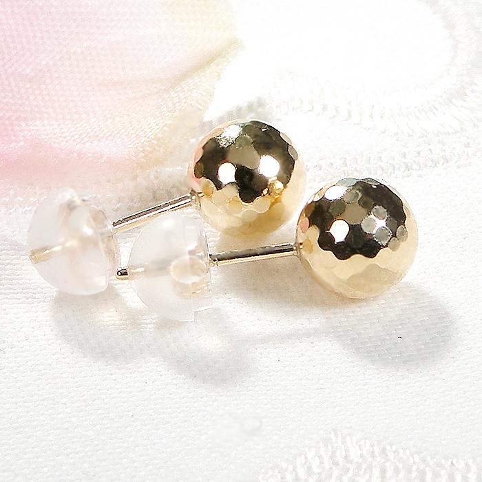 K18YG ミラーボール ピアス 6.0mm 送料無料 18金 イエロー K18YG ミラーボール ピアス 6.0mm 送料無料 18金 イエロー
