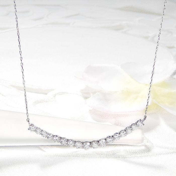 Pt900 1.0ct ダイヤモンド ライン ネックレス 送料無料 プラチナ Pt900 1.0ct ダイヤモンド ライン ネックレス 送料無料 プラチナ