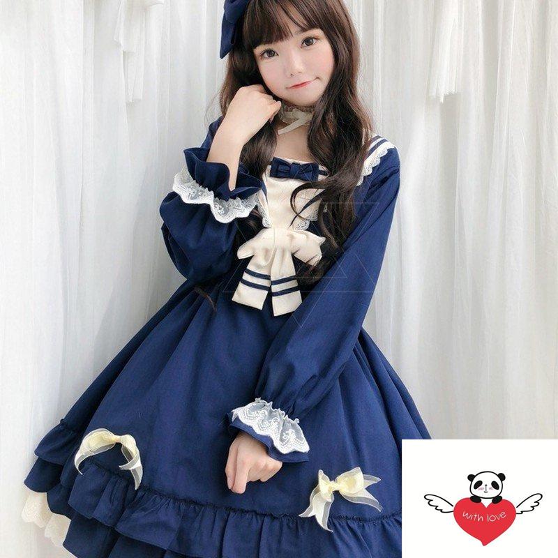 ワンピース かわいい 学生服 ドレス メイド服 萌え萌え系 ワンピース アニメ 森ガールcosplay Lolita ロリータ ワンピース At Alita 通販 Yahoo ショッピング