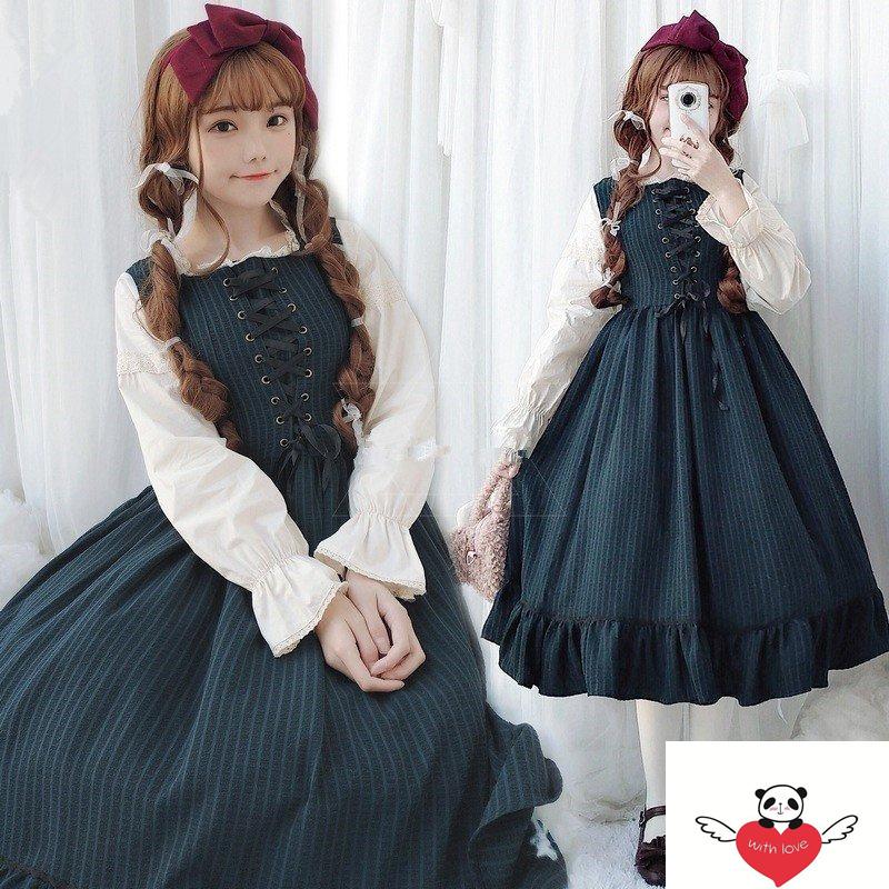 ワンピース かわいい 学生服 ドレス メイド服 萌え萌え系 ワンピース アニメ 森ガールcosplay Lolita ロリータ ワンピース At Alita 通販 Yahoo ショッピング