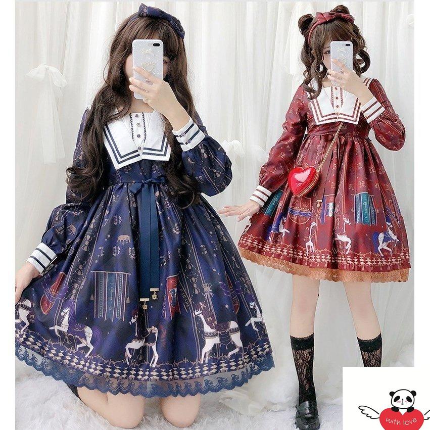 ワンピースレ かわいい 学生服 ドレス メイド服 萌え萌え系 ワンピース アニメ 森ガールcosplay Lolita ロリータ ワンピース At Alita 通販 Yahoo ショッピング