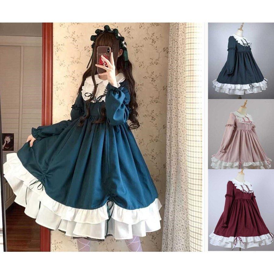 ワンピース 可愛い おしゃれ 秋冬服 春夏 原宿風ロリータ コスプレ メイド服 ワンピース ドレス ハロウィン ハロウィーン コスチューム クリスマス At Alita 通販 Yahoo ショッピング
