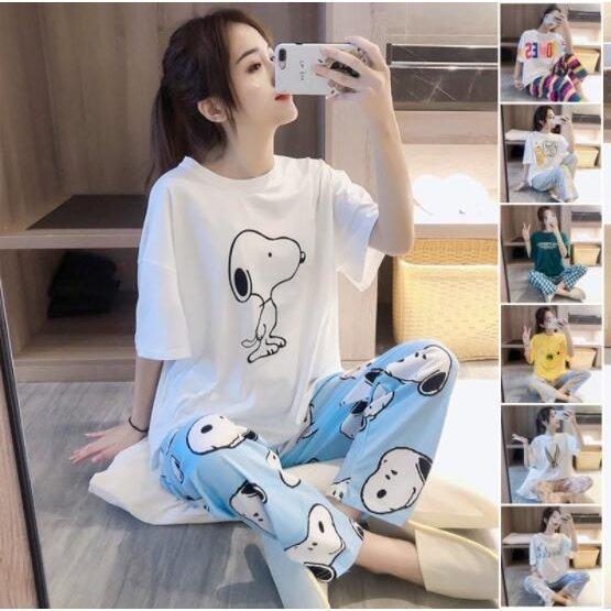 パジャマ 柔らかく軽い薄手の快適tシャツパジャマ パンツルームウェア 部屋着上下セット パジャマ 寝巻き 大きいサイズパジャマ 2点セット春夏秋 At022 Alita 通販 Yahoo ショッピング