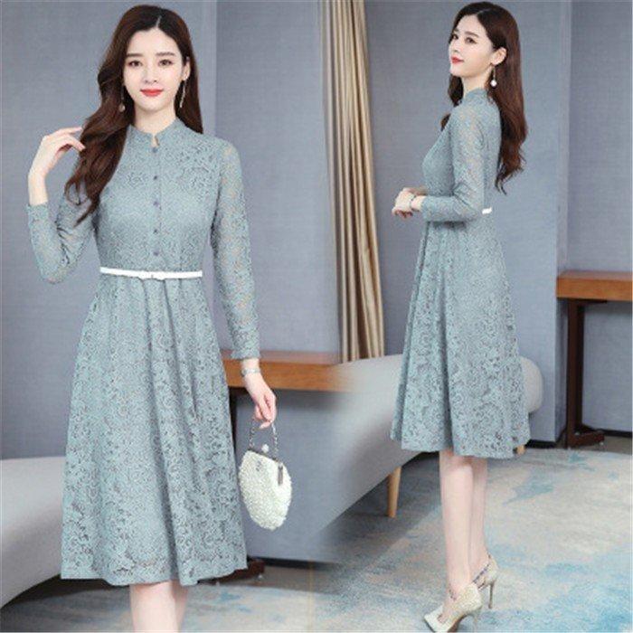 福袋セール ワンピース レディースワンピース 30代 40代 通勤 Ol きれいめ レースワンピース 膝丈 フォーマルワンピース 結婚式 Aライン ワンピース ベルト付き 長袖 膝丈 ワンピース 色 グレー Www We Job Com