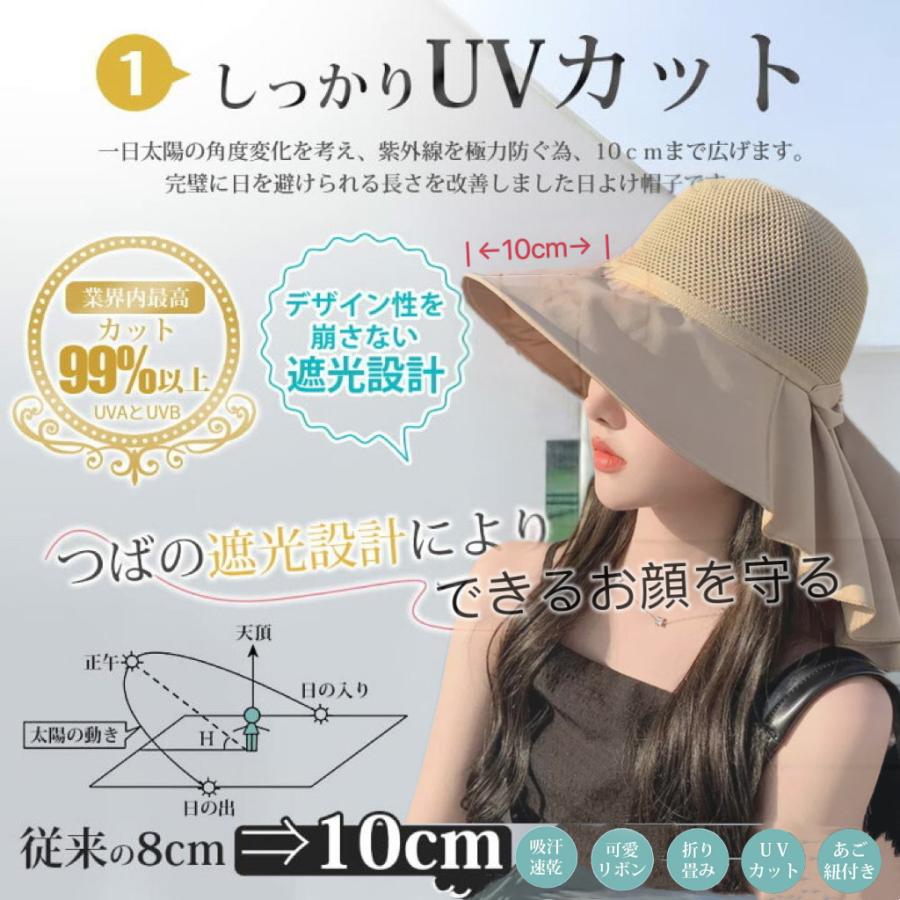 日焼け止め 帽子 UVカット アウトドア レディース帽子 麦わら帽子