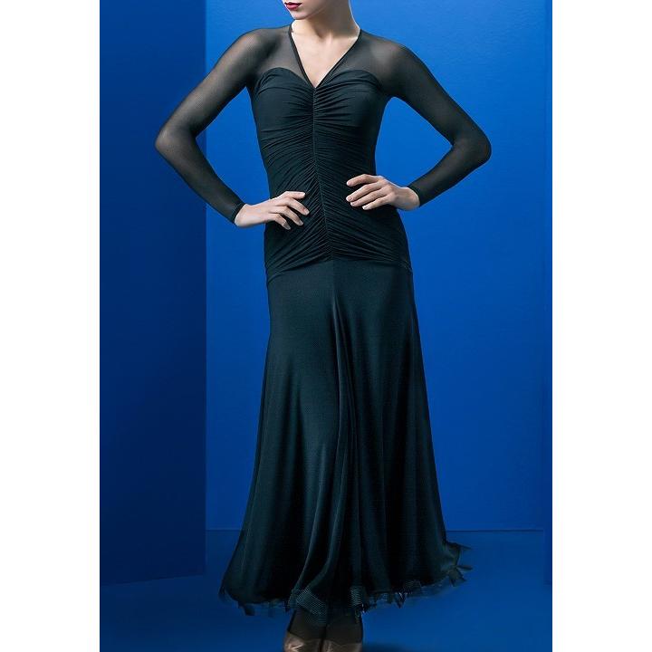 社交ダンスレッスンウェア・パーティーウェア　ＬＢＤ（リトルブラックコレクション）　コーデリアボールルームドレス