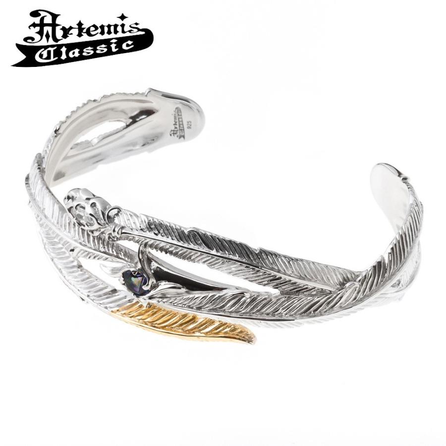 ACP0326 トリプルフェザーチャーム Classicトリプルフェザーバングル Artemis 本日中お値下げ Triple シルバー charm feather アクセサリー