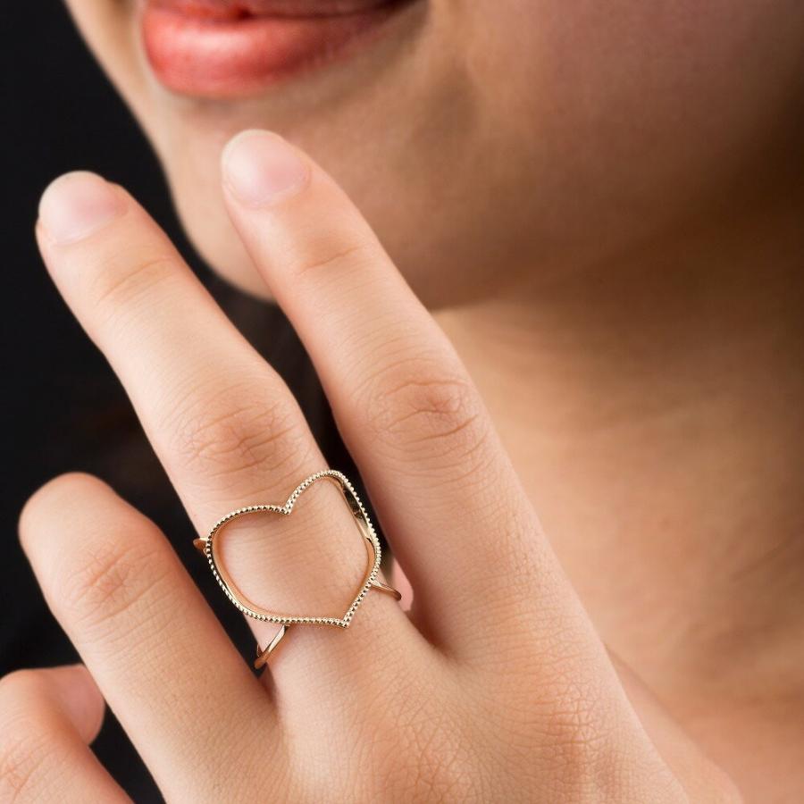 Elenore Jewelry 10金オープンハートリング 9号〜13号 エレノア