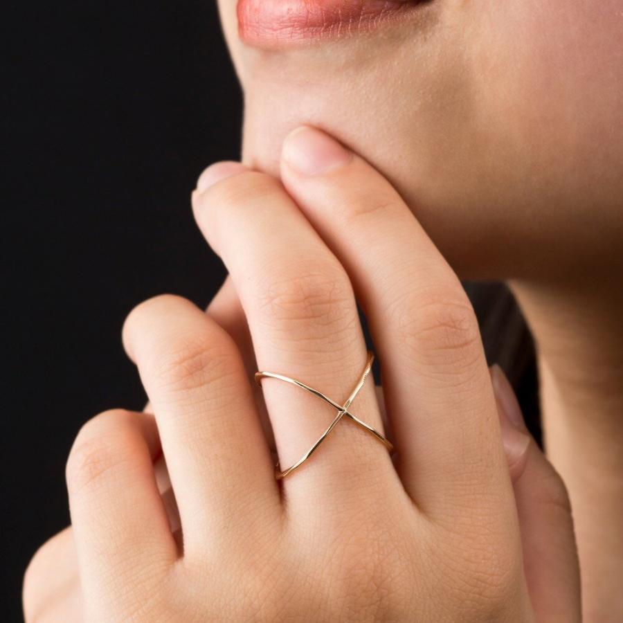 Elenore Jewelry 10金Xリング 9号〜13号 エレノアジュエリー モード